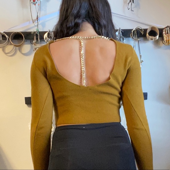 Zara crop sweater with chain detail - Picture 3 of 4